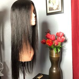 Straight Wig  Virgin Human  Hair 26”